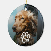 Add Your Own Photo Dog Pets Monogram Keramisch Ornament (Links)