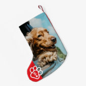 Add Your Own Photo Dog Pets Monogram Kleine Kerstsok (Achterkant (Hangend))