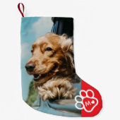 Add Your Own Photo Dog Pets Monogram Kleine Kerstsok (Voorkant)