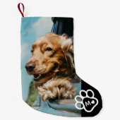 Add Your Own Photo Dog Pets Monogram Kleine Kerstsok (Voorkant)