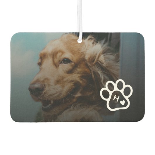 Add Your Own Photo Dog Pets Monogram Luchtverfrisser (Voorkant)