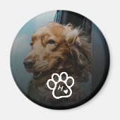 Add Your Own Photo Dog Pets Monogram Magneet (Voorkant)