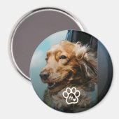 Add Your Own Photo Dog Pets Monogram Magneet (Voorkant / Achterkant)