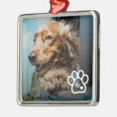 Add Your Own Photo Dog Pets Monogram Metalen Ornament (Links)