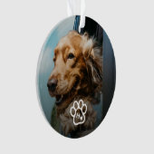 Add Your Own Photo Dog Pets Monogram Ornament (voorkant)
