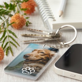 Add Your Own Photo Dog Pets Monogram Sleutelhanger