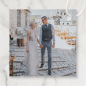 Add Your Own Photo Personalized Wedding Favor Tag Bedankjes Labels (Achterkant)