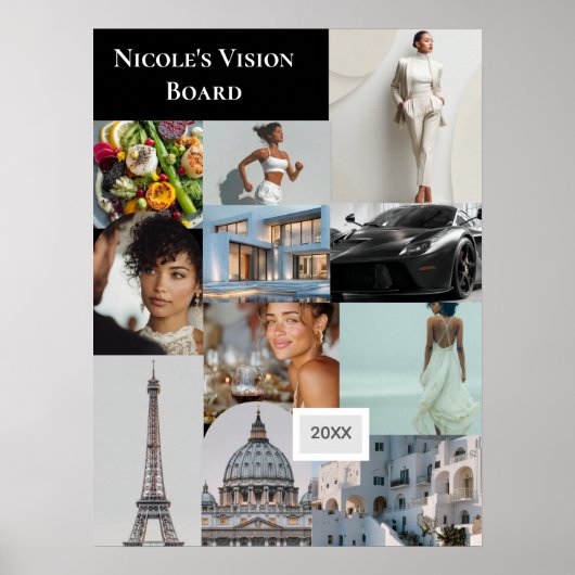 Add Your Own Photo Vision Board Custom Poster (Voorkant)