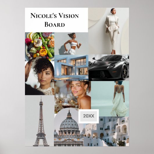 Add Your Own Photo Vision Board Custom Poster (Voorkant)