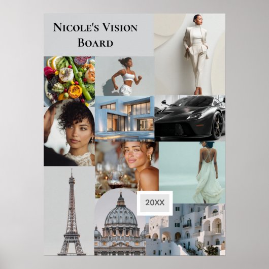 Add Your Own Photo Vision Board Custom Poster (Voorkant)
