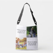 Add your own photos, text and  background throw pi crossbody tas (Voorkant)