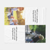 Add your own photos, text and background throw pi fleece deken (Voorkant (Horizontaal))