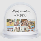 Add Your Own Quote Photo Collage Sneeuwbol (Voorkant)