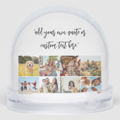 Add Your Own Quote Photo Collage Sneeuwbol (Achterkant)