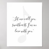 Add Your Own Song Lyric Music Quote Poster (Voorkant)