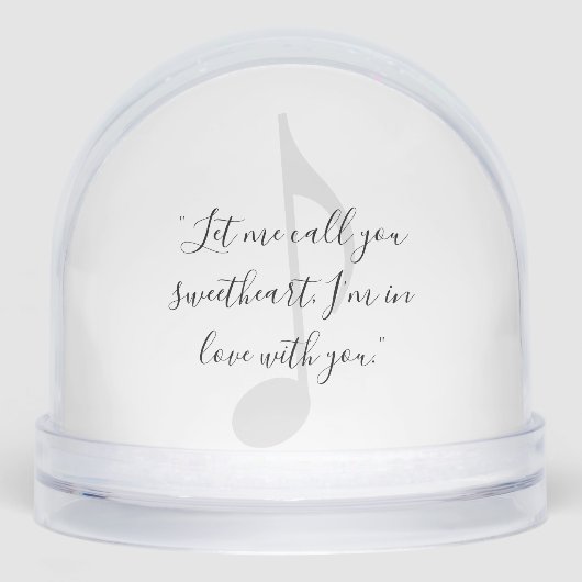 Add Your Own Song Lyric Sneeuwbol (Voorkant)