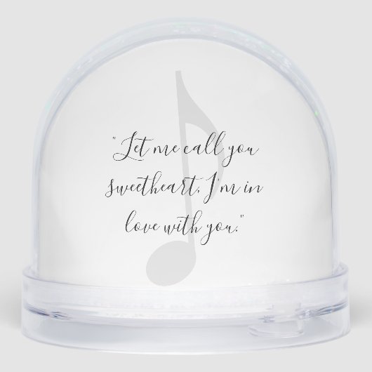 Add Your Own Song Lyric Sneeuwbol (Achterkant)