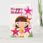 Add Your Own Text: Birthday Girl Kaart<br><div class="desc">Whether it is for a birthday,  a get well wish or just to say hello,  our personalize-able greeting cards will help get the message to your loved ones.</div>