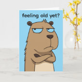 ADD YOUR OWN TEXT Funny birthday card Kaart (Gele Bloem)