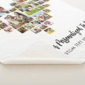 Add Your Own Text Heart Shaped Photo Collage Sherpa Deken (3/4)