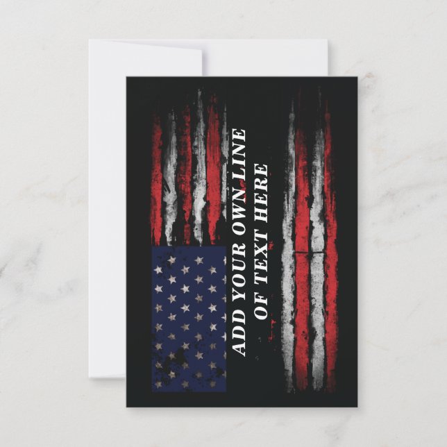 Add your own text on grunge American flag (Voorkant)