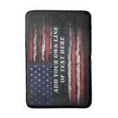 Add your own text on grunge American flag Badmat (Voorkant Verticaal)