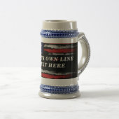 Add your own text on grunge American flag Bierpul (Voorkant rechts)
