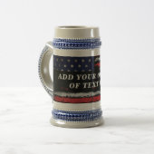 Add your own text on grunge American flag Bierpul (Voorkant links)