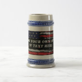 Add your own text on grunge American flag Bierpul (Center)
