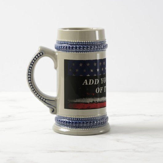 Add your own text on grunge American flag Bierpul (Links)