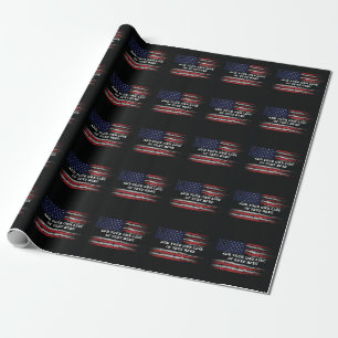 Add your own text on grunge American flag Cadeaupapier