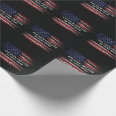 Add your own text on grunge American flag Cadeaupapier (Hoek)