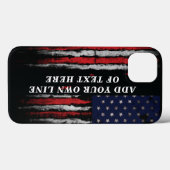 Add your own text on grunge American flag Case-Mate iPhone Case (Achterkant (horizontaal))