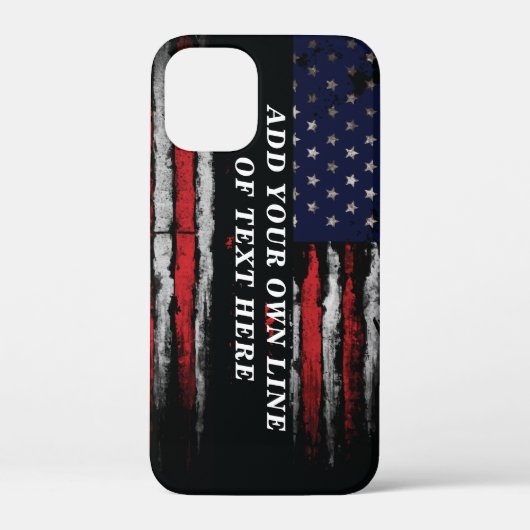 Add your own text on grunge American flag Case-Mate iPhone Case (Achterkant)