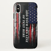 Add your own text on grunge American flag Case-Mate iPhone Case (Achterkant)