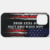 Add your own text on grunge American flag Case-Mate iPhone Case (Achterkant (horizontaal))