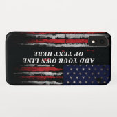 Add your own text on grunge American flag Case-Mate iPhone Case (Achterkant (horizontaal))