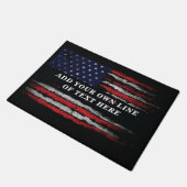 Add your own text on grunge American flag Deurmat (Schuin)