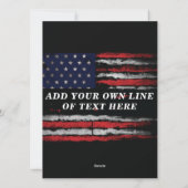 Add your own text on grunge American flag Feestdagenkaart (Achterkant)