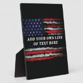 Add your own text on grunge American flag Fotoplaat (Zijkant)