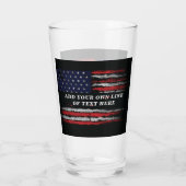 Add your own text on grunge American flag Glas (Achterkant)
