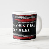 Add your own text on grunge American flag Grote Koffiekop (Voorkant rechts)
