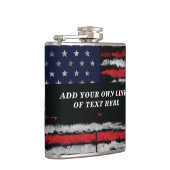 Add your own text on grunge American flag Heupfles (Rechts)