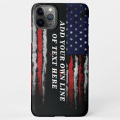 Add your own text on grunge American flag iPhone Hoesje (Achterkant)