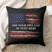 Add your own text on grunge American flag Kussen (Deken)