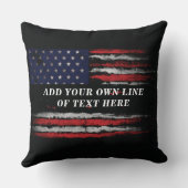 Add your own text on grunge American flag Kussen (Achterkant)