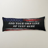Add your own text on grunge American flag Lichaamskussen (Achterkant)