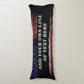 Add your own text on grunge American flag Lichaamskussen (Voorkant Verticaal)