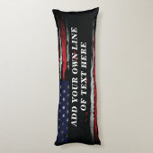 Add your own text on grunge American flag Lichaamskussen (Achterkant (Verticaal))