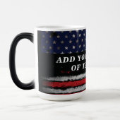 Add your own text on grunge American flag Magische Mok (Links)